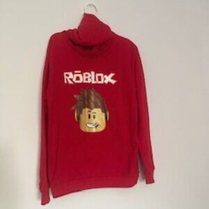 Kids Roblox YouTube Gamer Hoodie  Pull-Over- Red - Size 150 ( US 10-12)